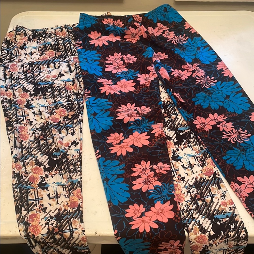 Two pairs Agnes & Dora S/M adult leggings fit US sizes 4-12. Near new condition